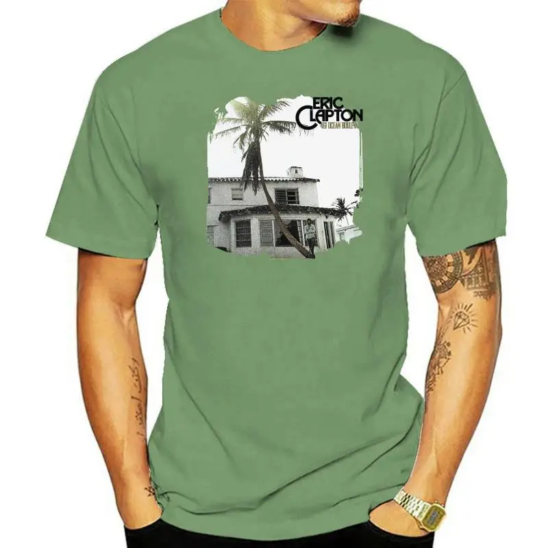 Черная мужская футболка Eric Clapton Ocean Boulevard, футболки в обновленном стиле, мужская футболка с принтом, футболка из 100% хлопка, большие размеры